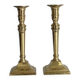 Antique gilded metal candlesticks
