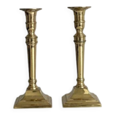 Antique gilded metal candlesticks