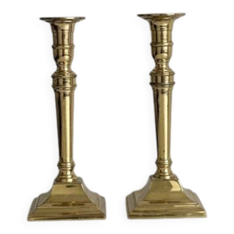 Antique gilded metal candlesticks