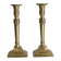 Antique gilded metal candlesticks