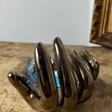 Vallauris iridescent ceramic hand emptier