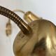 Pair of vintage adjustable wall lights, solid brass, Sweden 1960