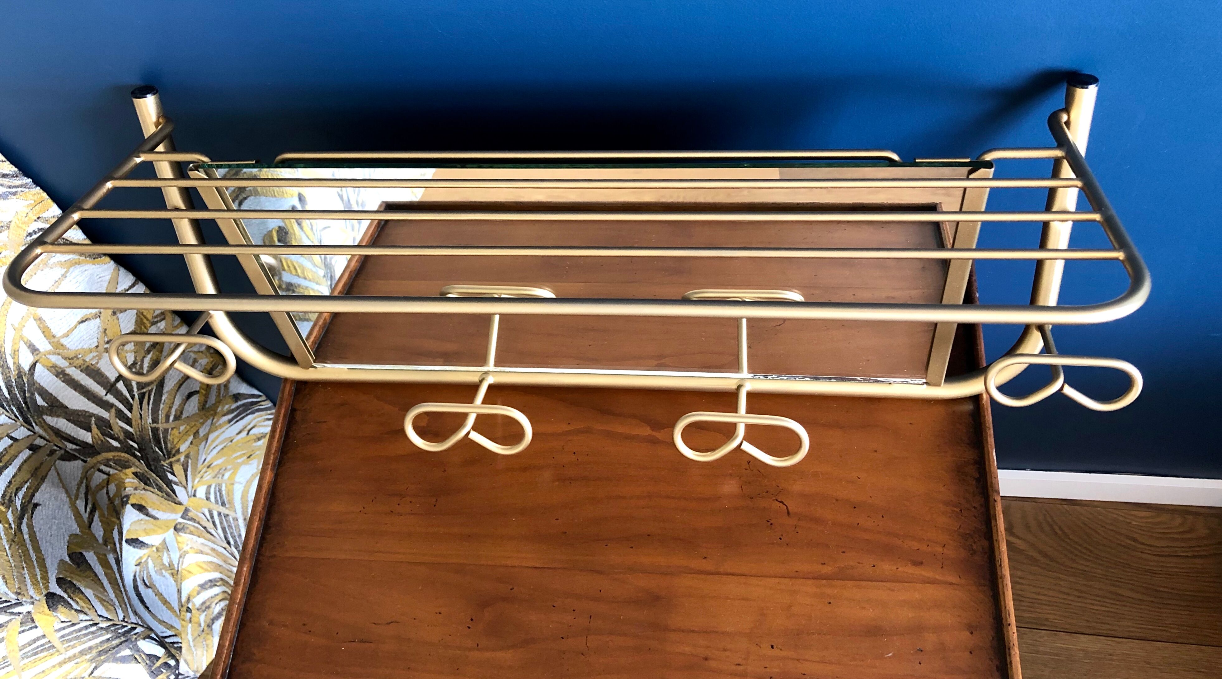 Golden wall coat hanger 1950s