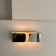 Vintage chromed metal wall lamp, France 1980