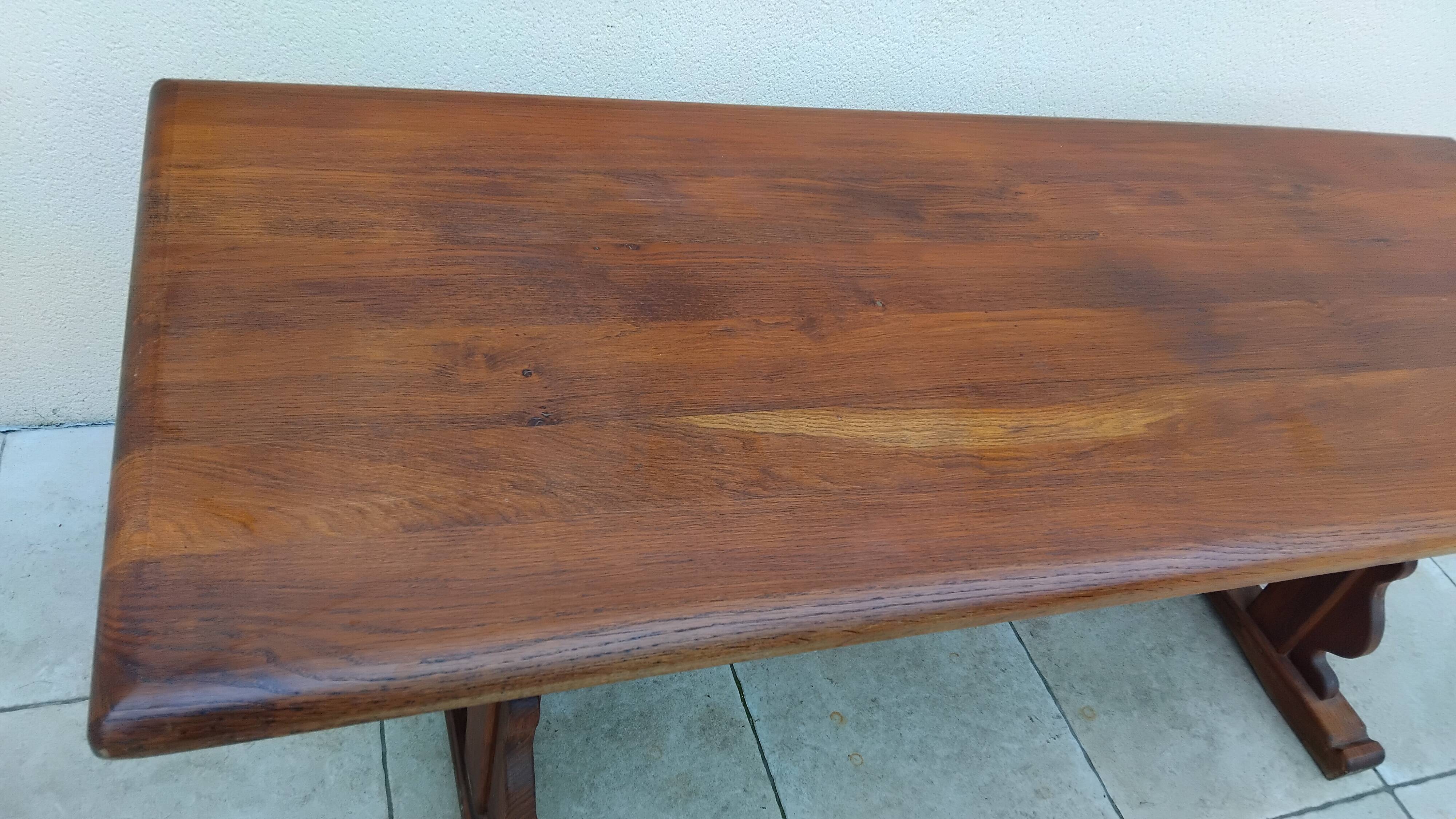 Antique vintage solid oak monastery farmhouse table