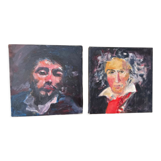 Portraits de Beethoven et Gustave Courbet