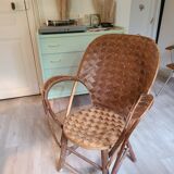 Fauteuil en chataigner tressé