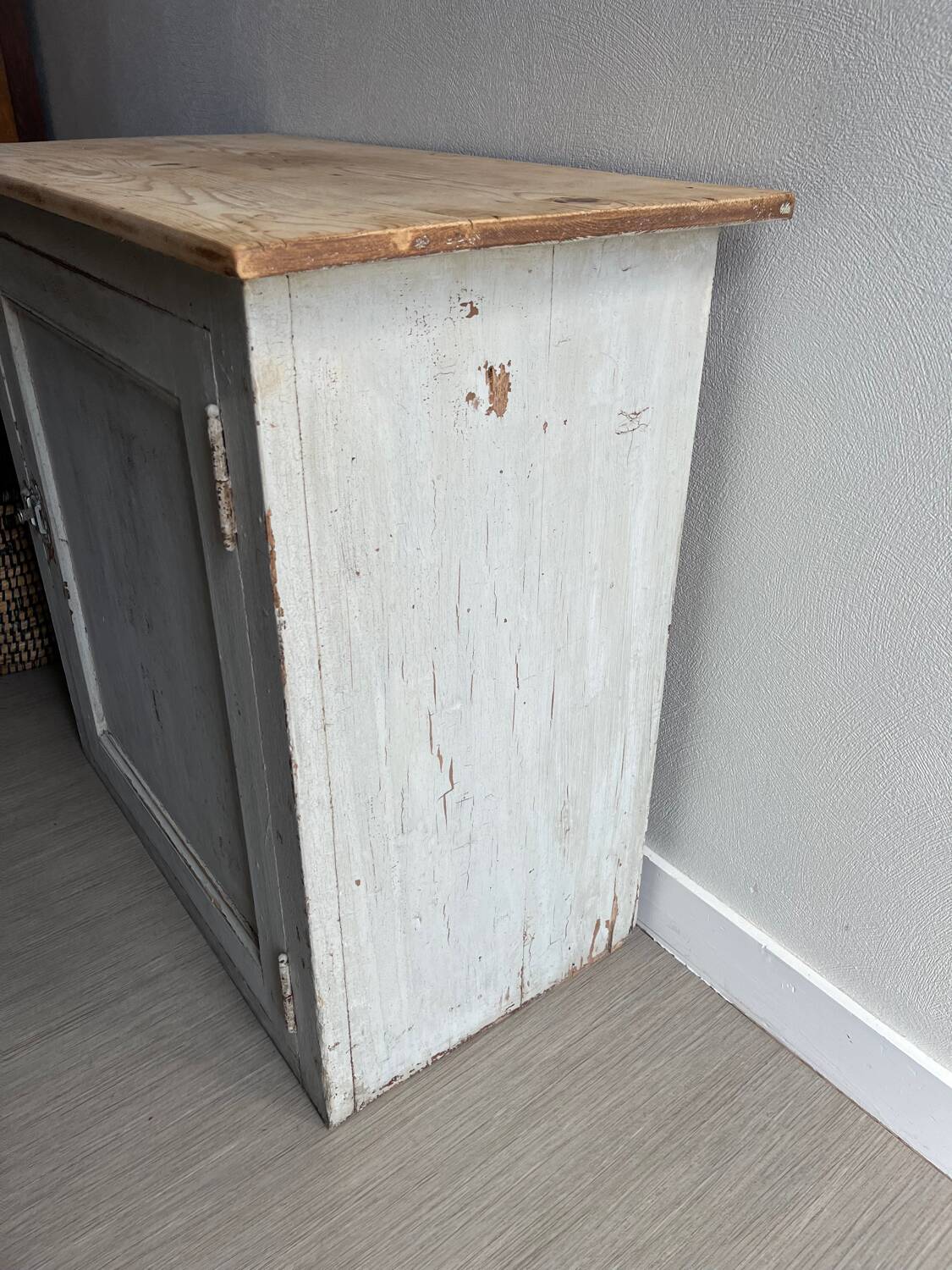 Old jam cabinet / small patinated wooden sideboard