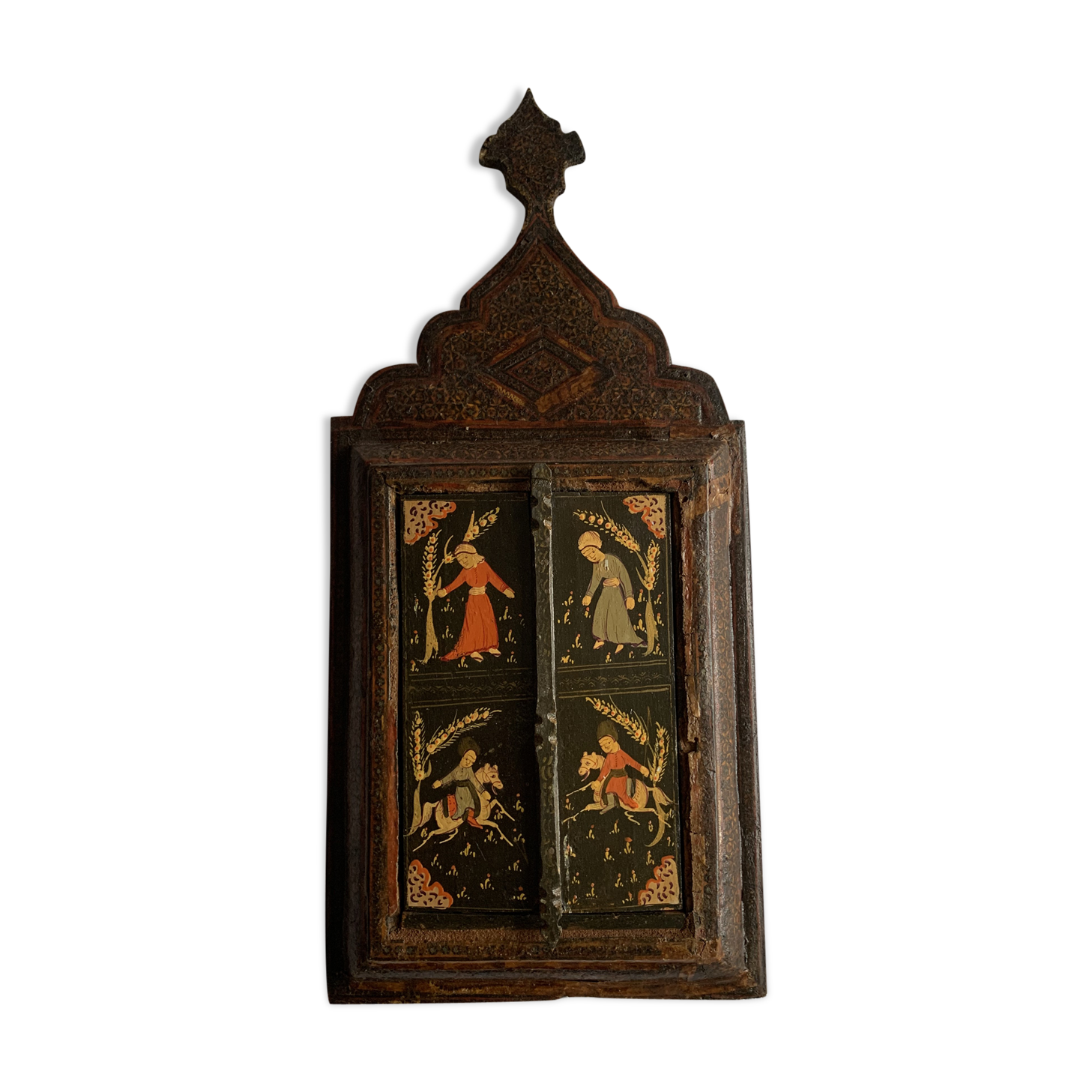 Mirror old painted wood