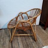 Vintage rattan armchair