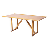 Postmodern foldable bamboo table, Italy, 1980s