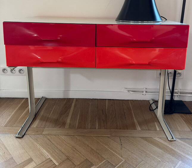 Raymond Loewy double-sided chest of drawers model with 6 drawers