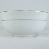 Green and gilded LIMOGES porcelain cup and cup lunch