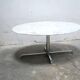 Vintage oval marble table produced by Roche Bobois