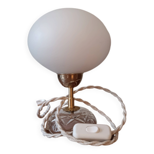 Lampe opaline blanche