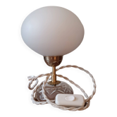 Upcycled white opaline lamp | romantic - retro chic