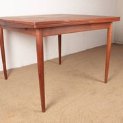 Table de repas Danoise carrée et extensible, teck, modèle 592, Arne Vodder.