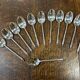Set of 12 silver-plated mocha spoons
