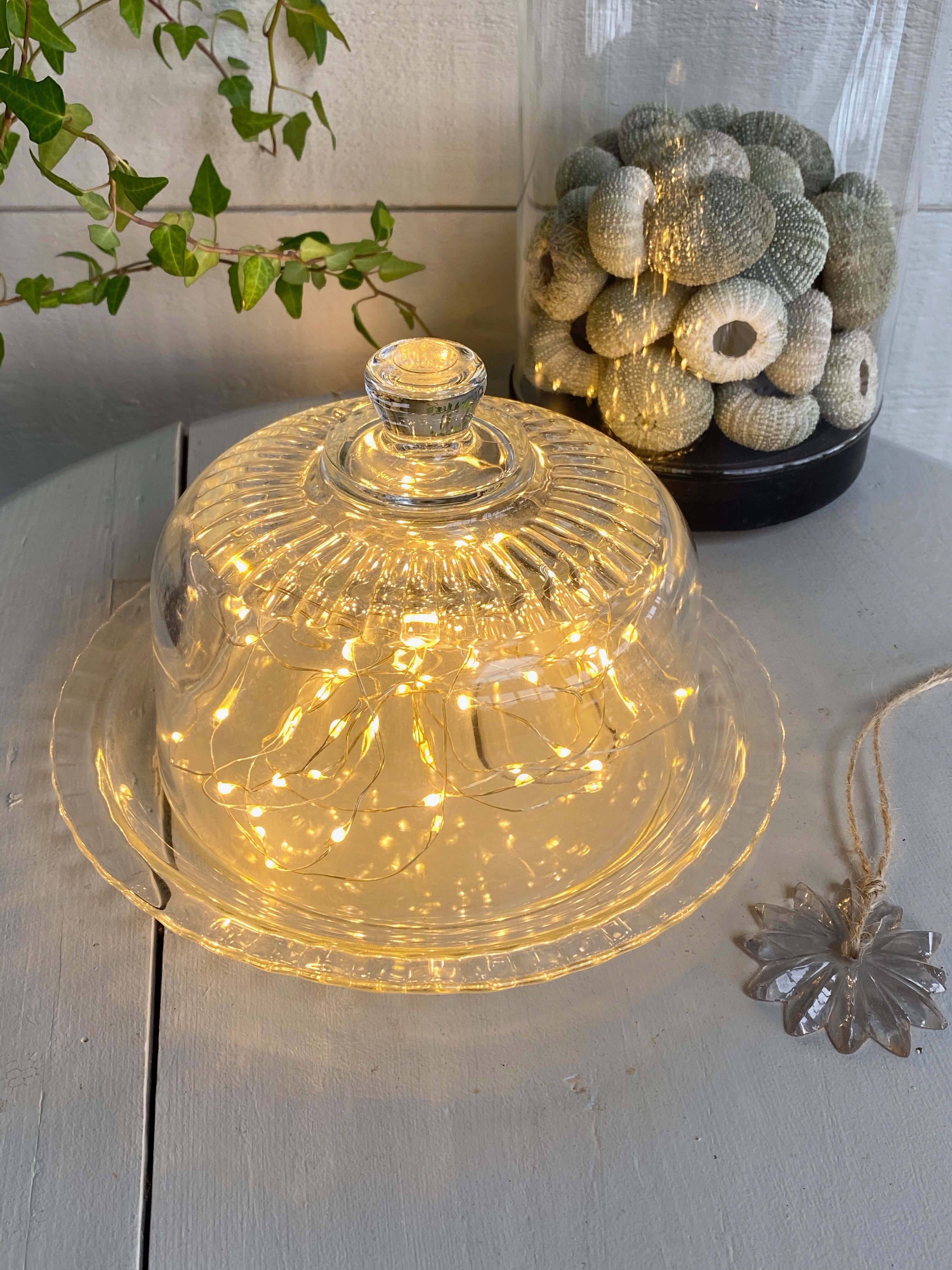 Glass bell with plate