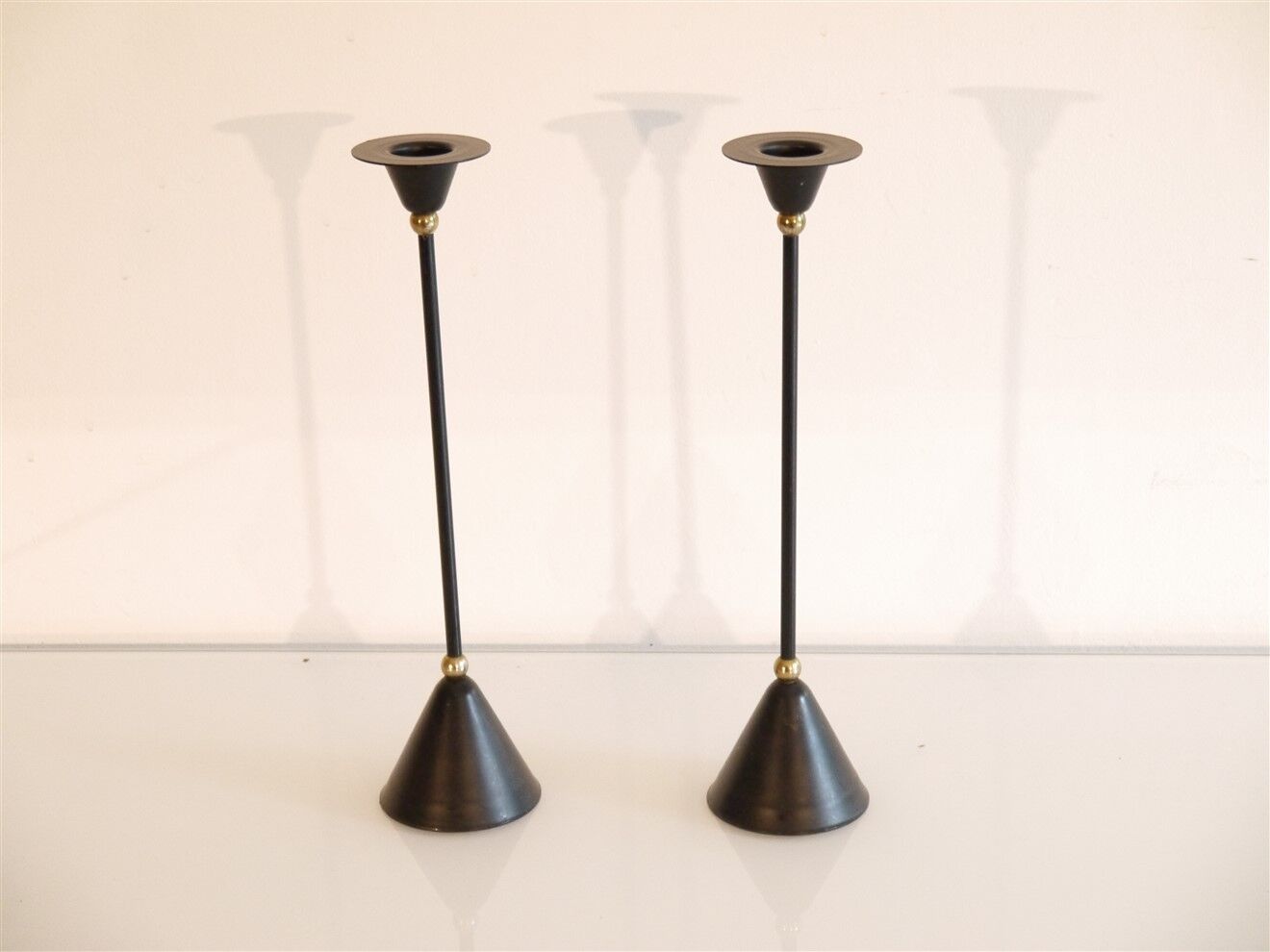Pair of Scandinavian candlesticks 1980