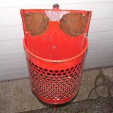 Industrial vintage metal community trash can