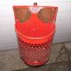 Industrial vintage metal community trash can