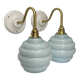 Pair of Art Deco swan neck wall lights
