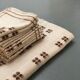 Tablecloth and its beige and brown towels 70s