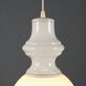 Lustre vintage des années 1960 en verre blanc