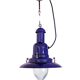 Industrial enameled sheet metal pendant light