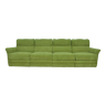 Four-piece green corduroy modular sofa 1970s