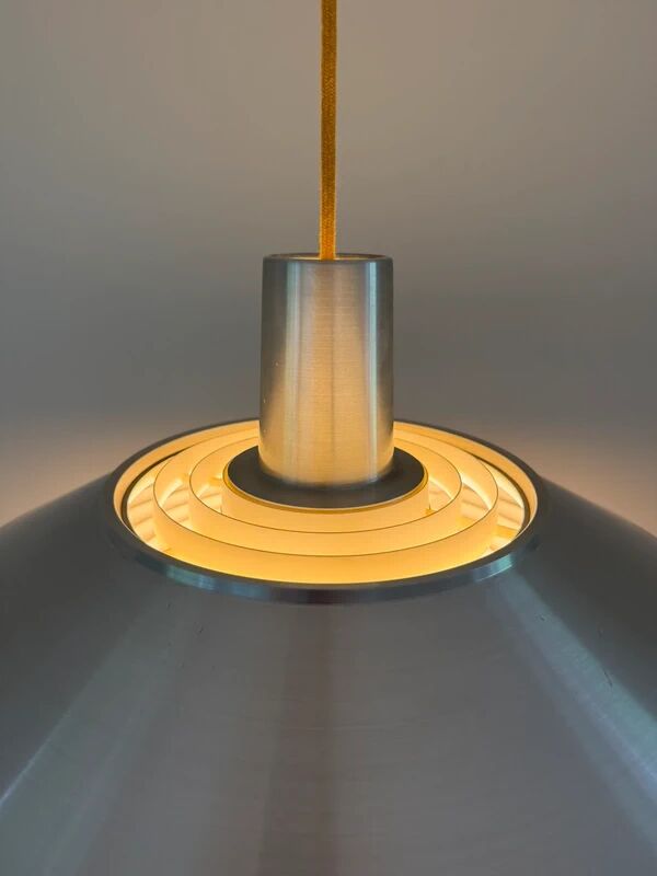 Vintage Danish Nordisk Solar - in style of Louis Poulsen Klassependel - Silver space age lamp
