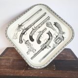 Plateau de service en métal, Piero Fornasetti, Italie, 1960