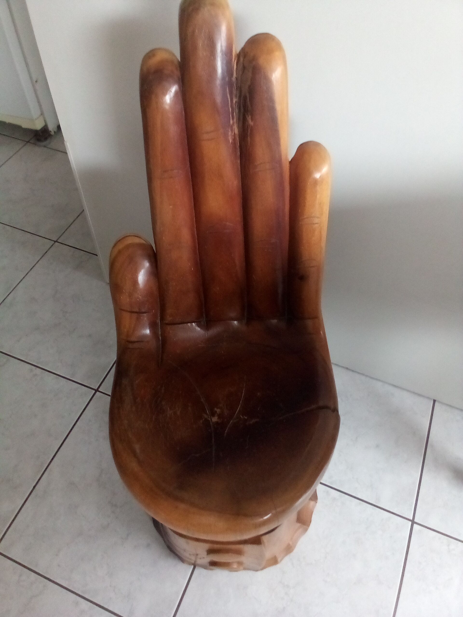 Mahogany chair Buddha hand 60