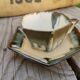 Set of 6 coffee cups with morvan sandstone saucers