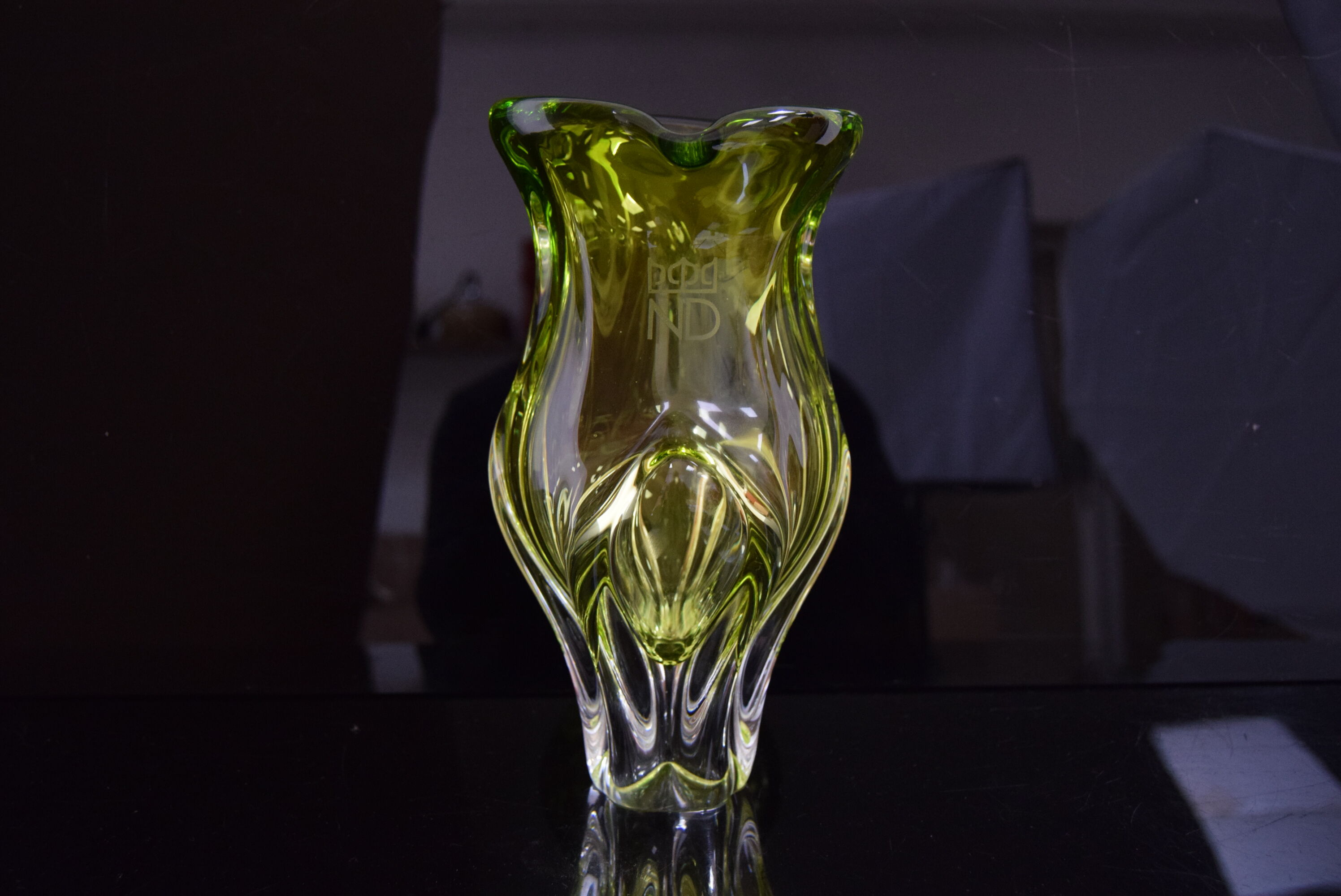 Art Glass vase designed by Josef Hospodka in the former Czechoslovakia in the 1960's