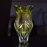 Vase art glass par Josef Hospodka, ancienne tchécoslovaquie, années 1960