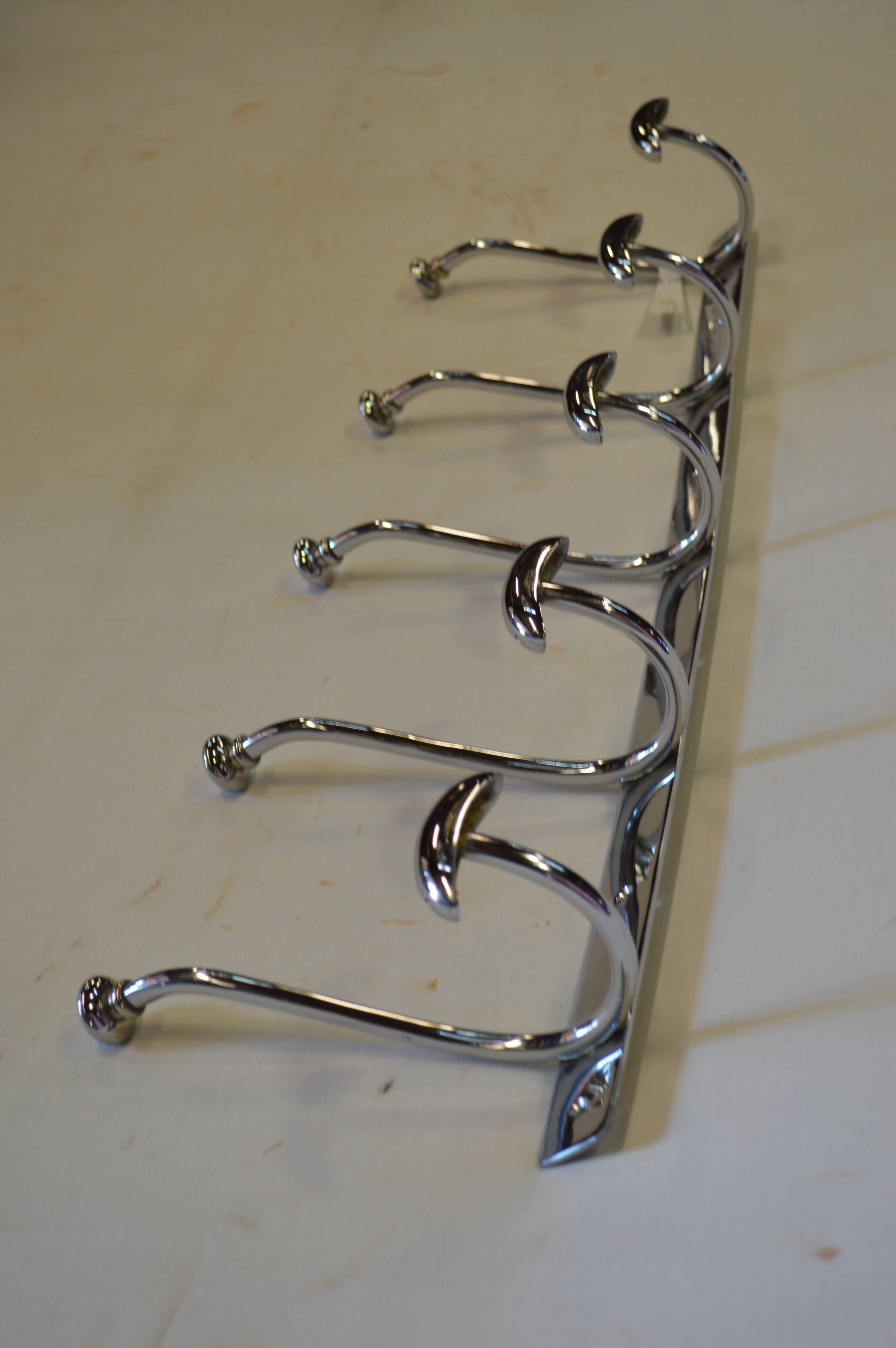 Chrome iron coat holder