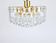 Large ceiling chandelier in gilded brass and glass Palazzo J.T. Kalmar, 1950s