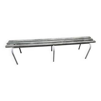 Vintage shabby chic patinated school bench