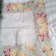 Embroidered tablecloth and open fruit decoration - 12 assorted towels