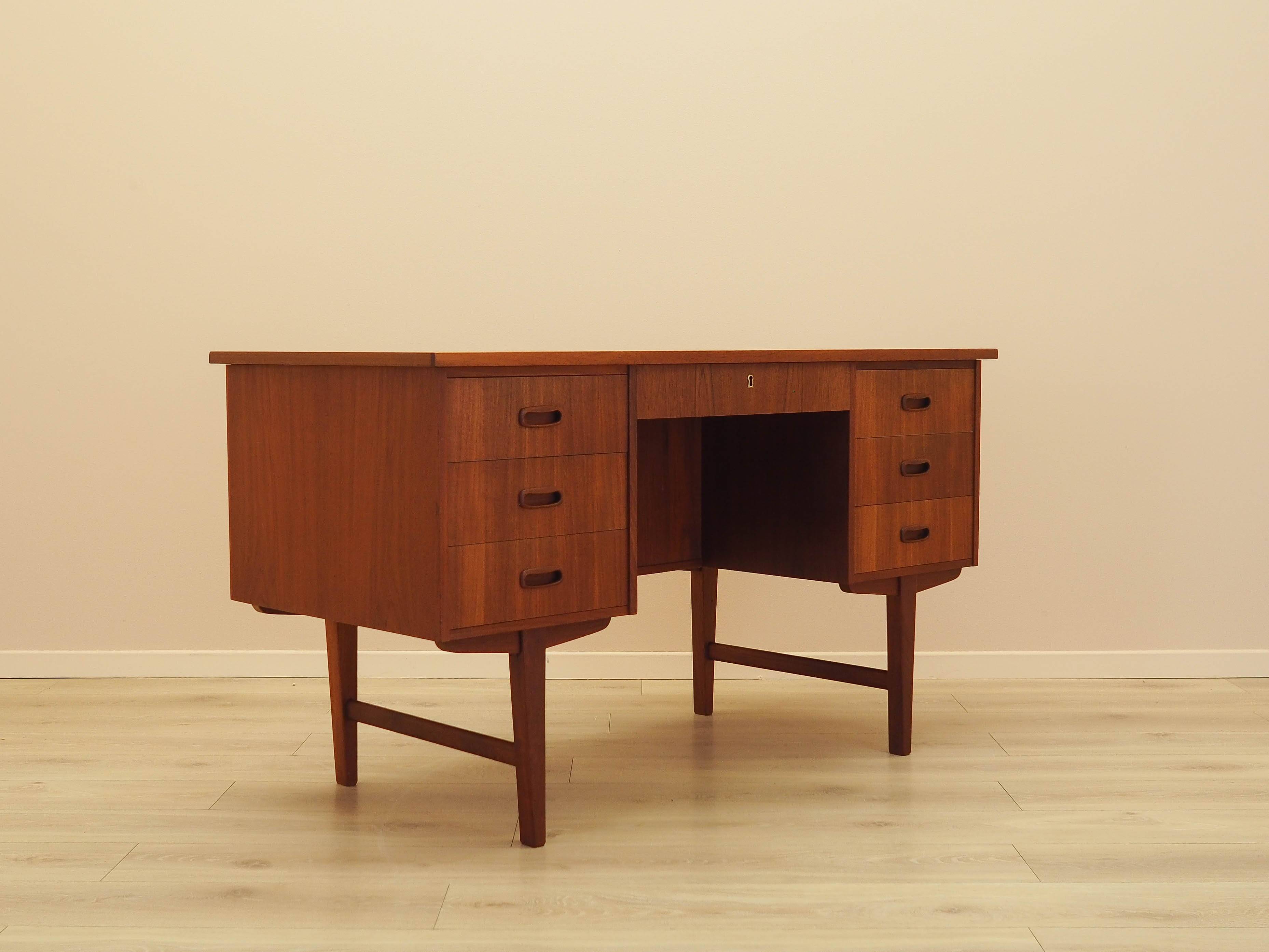 Teak desk, Danish design, 1970s, made in Denmark
