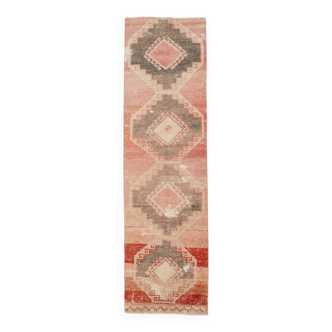 Tapis vintage en laine aux couleurs délavées, 3 x 10 po, 85 x 300 po
