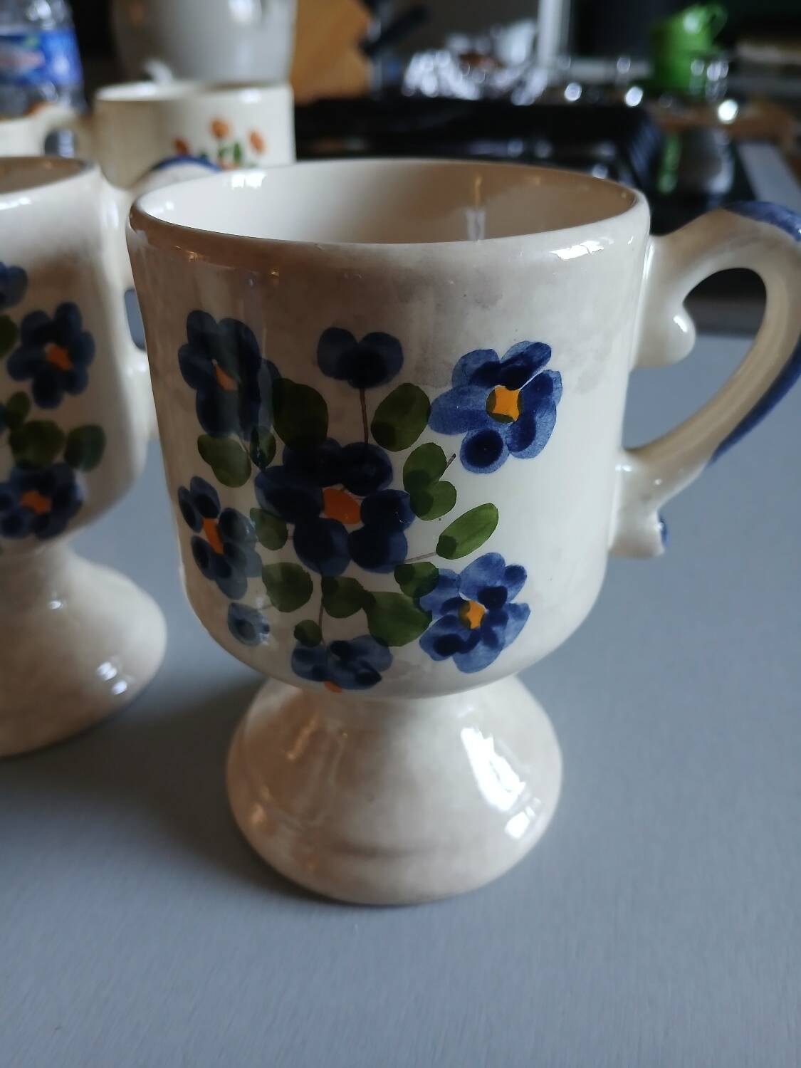 5 old ceramic mazagrans