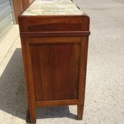 Enfilade Art Déco en noyer et plateau en marbre