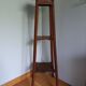 Wooden and marble stool