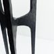 Large brutalist tripod chandelier in hammered wrought iron – Europe, circa 196