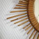 Mirror Sun in the 1950s rattan 49x49cm