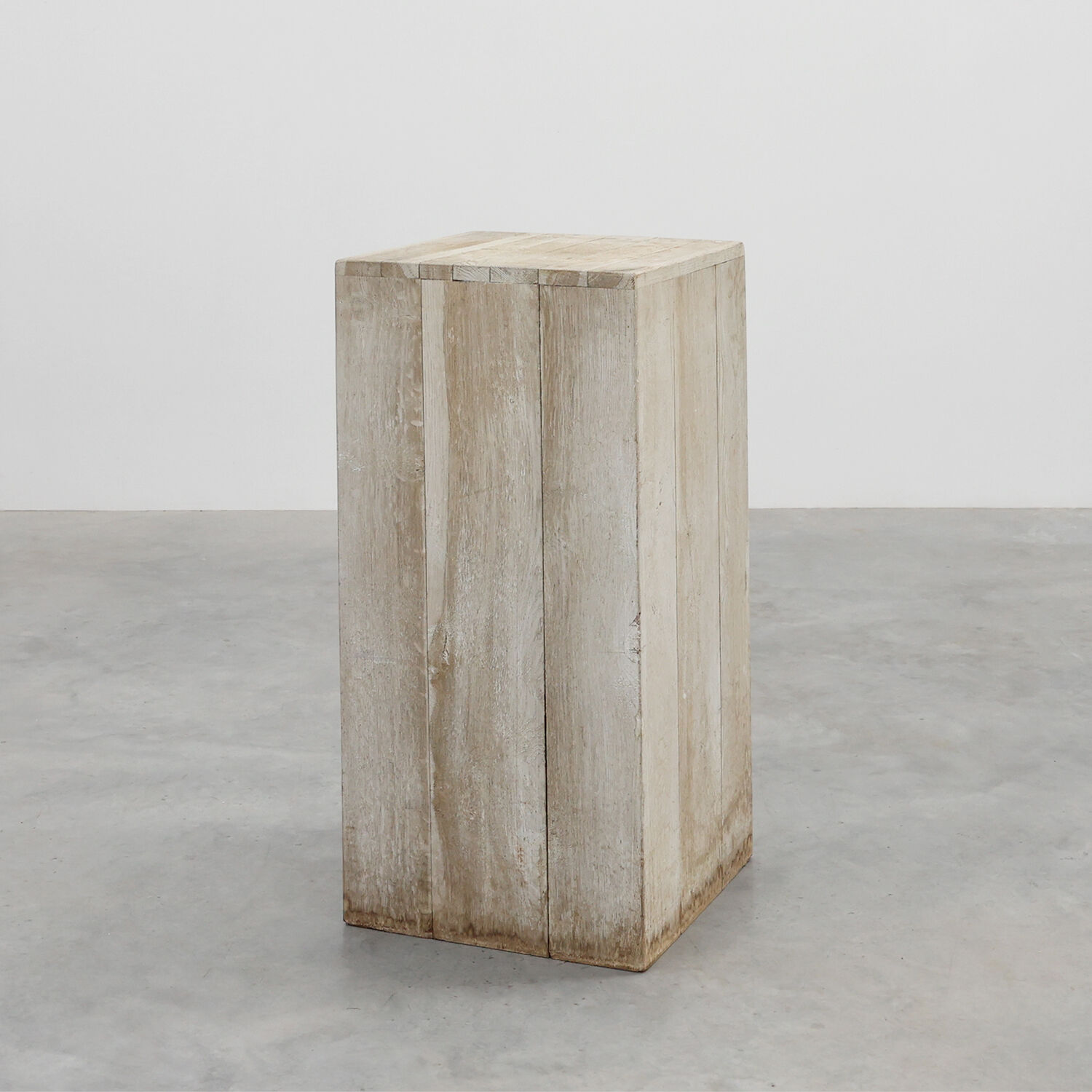 Late 20th century Modern solid oak wood pedestal, Belgium
