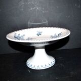 Coupe sur pied, compotier u&c Sarreguemines, service "Flore"